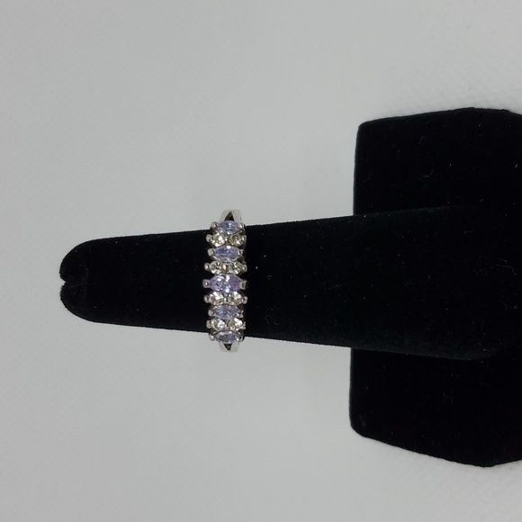 Avon Jewelry - Vintage Avon cz ring lavendar and clear color.